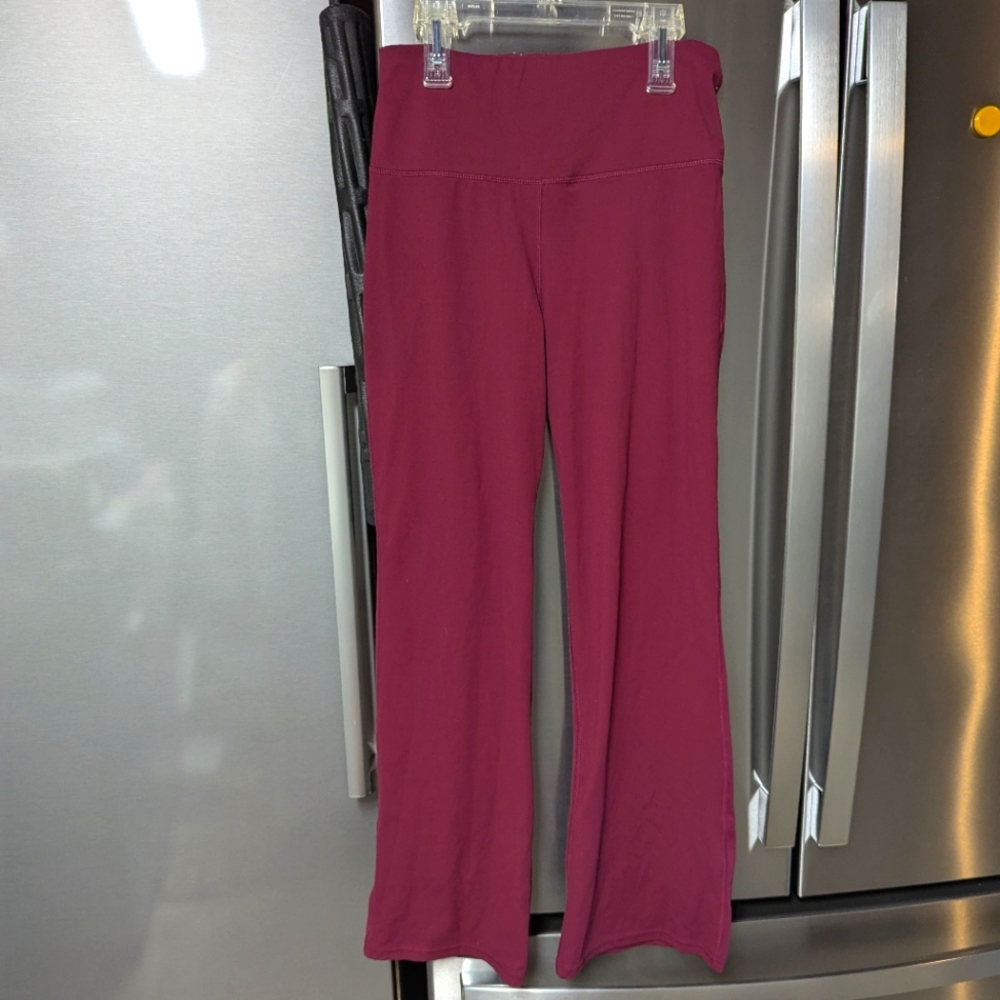 Burgundy Flare Yoga Pants